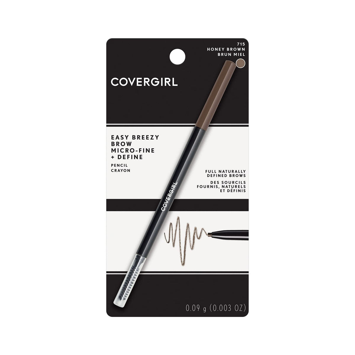 COVERGIRL Easy Breezy Brow Pencil Honey Brown micro-fine tip close-up