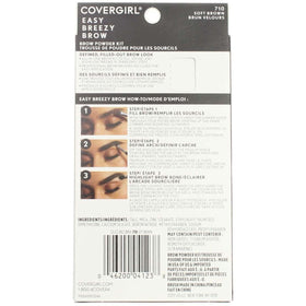 COVERGIRL Easy Breezy Brow Powder Kit professional double-ended brush