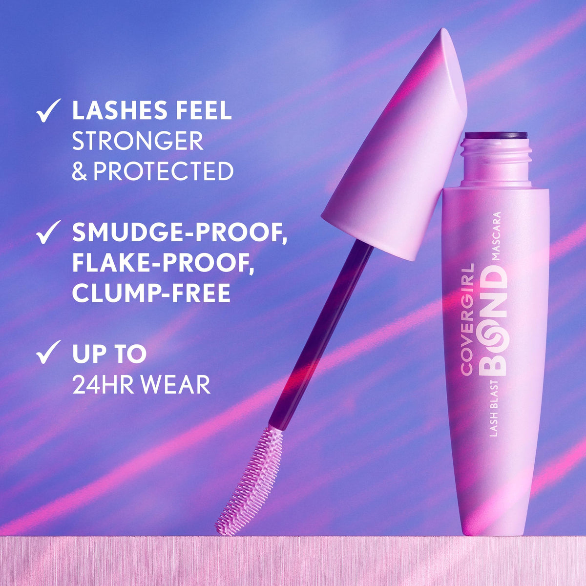 COVERGIRL Lash Blast Bond Volume Mascara 805 Black with makeup accessories