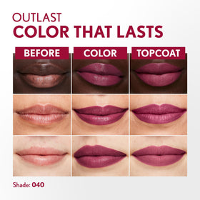 COVERGIRL Outlast All-Day Lip Color 040 Jazzberry application process