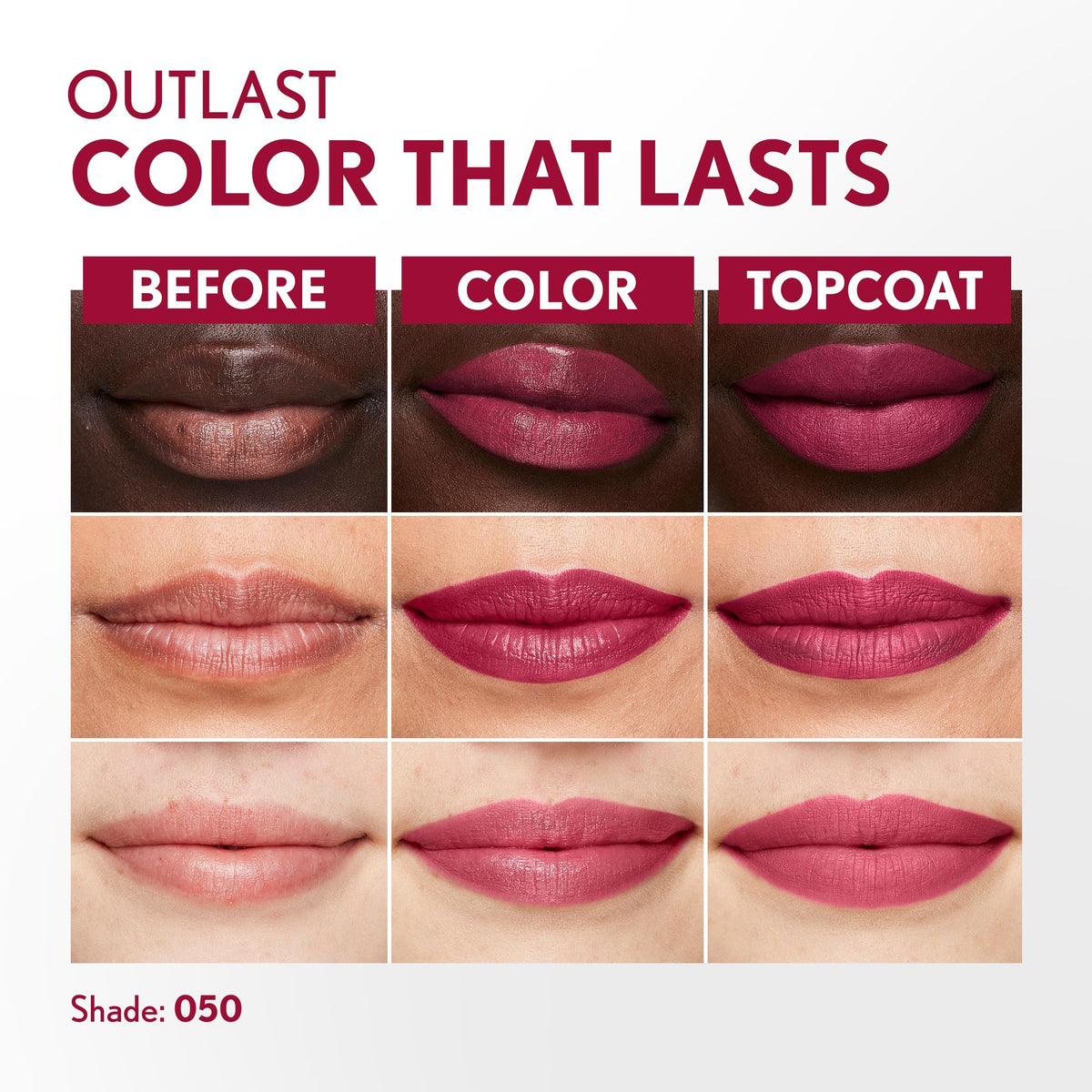 COVERGIRL Outlast All-Day Lip Color 050 Heat Wave with topcoat
