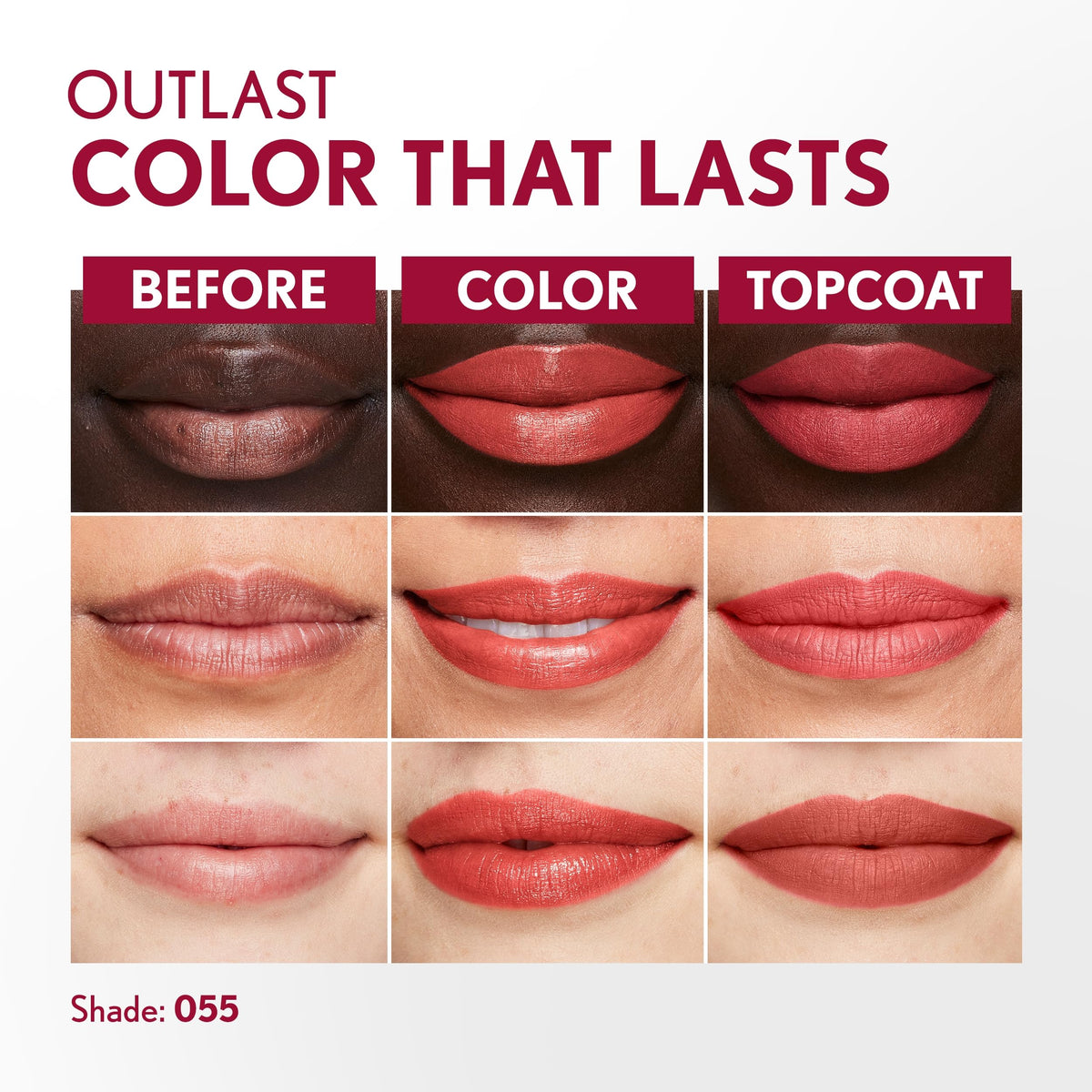 COVERGIRL Outlast All-Day Lip Color 055 Atomic Love swatch