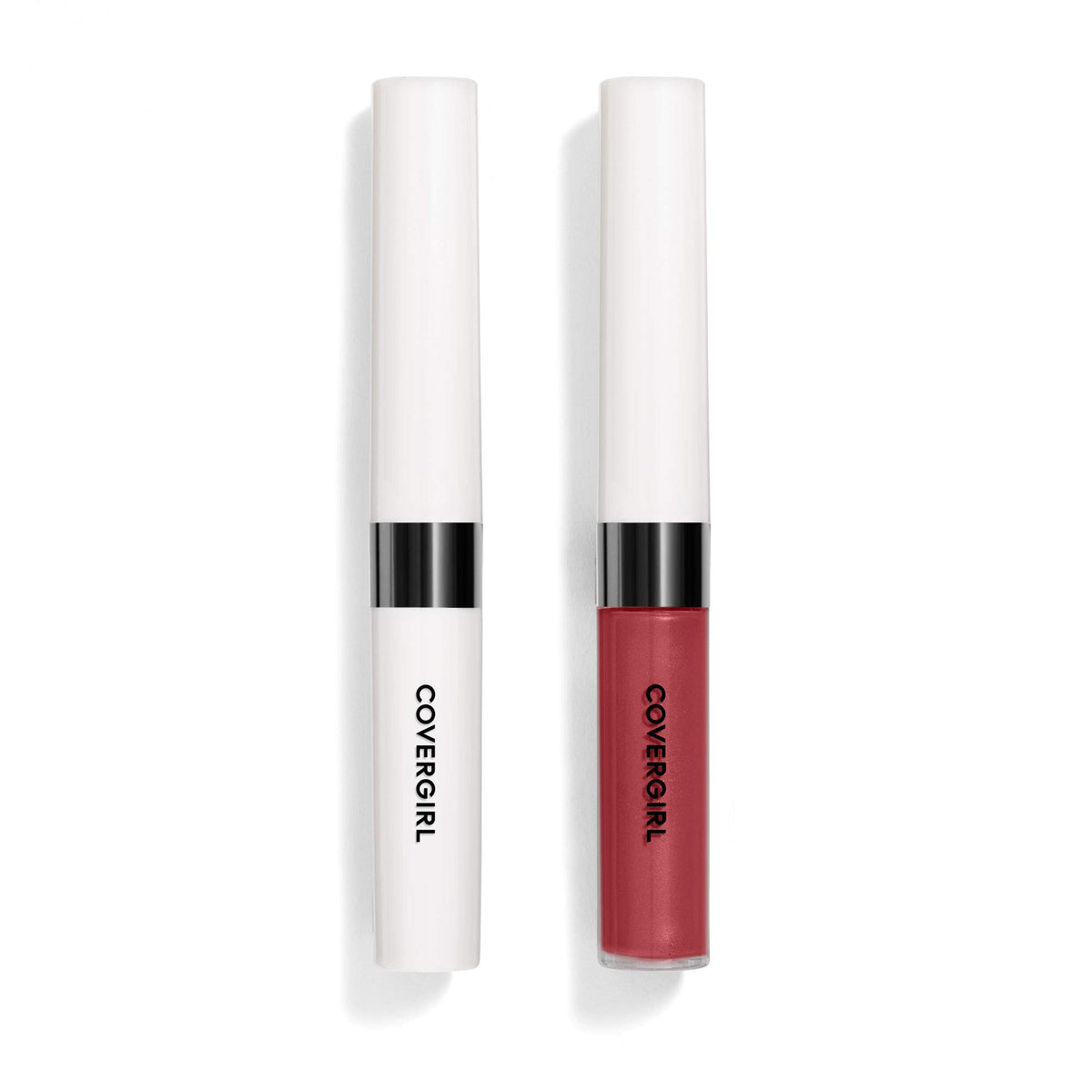 COVERGIRL Outlast All-Day Lip Color 542 Brazen Raisin topcoat application
