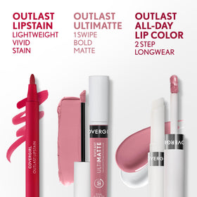 COVERGIRL Outlast All-Day Lip Color Deep Cool with makeup accessories