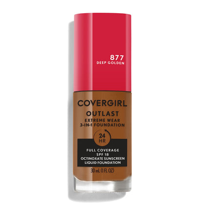 COVERGIRL Outlast Extreme Wear 3-in-1 Foundation Deep Golden front view