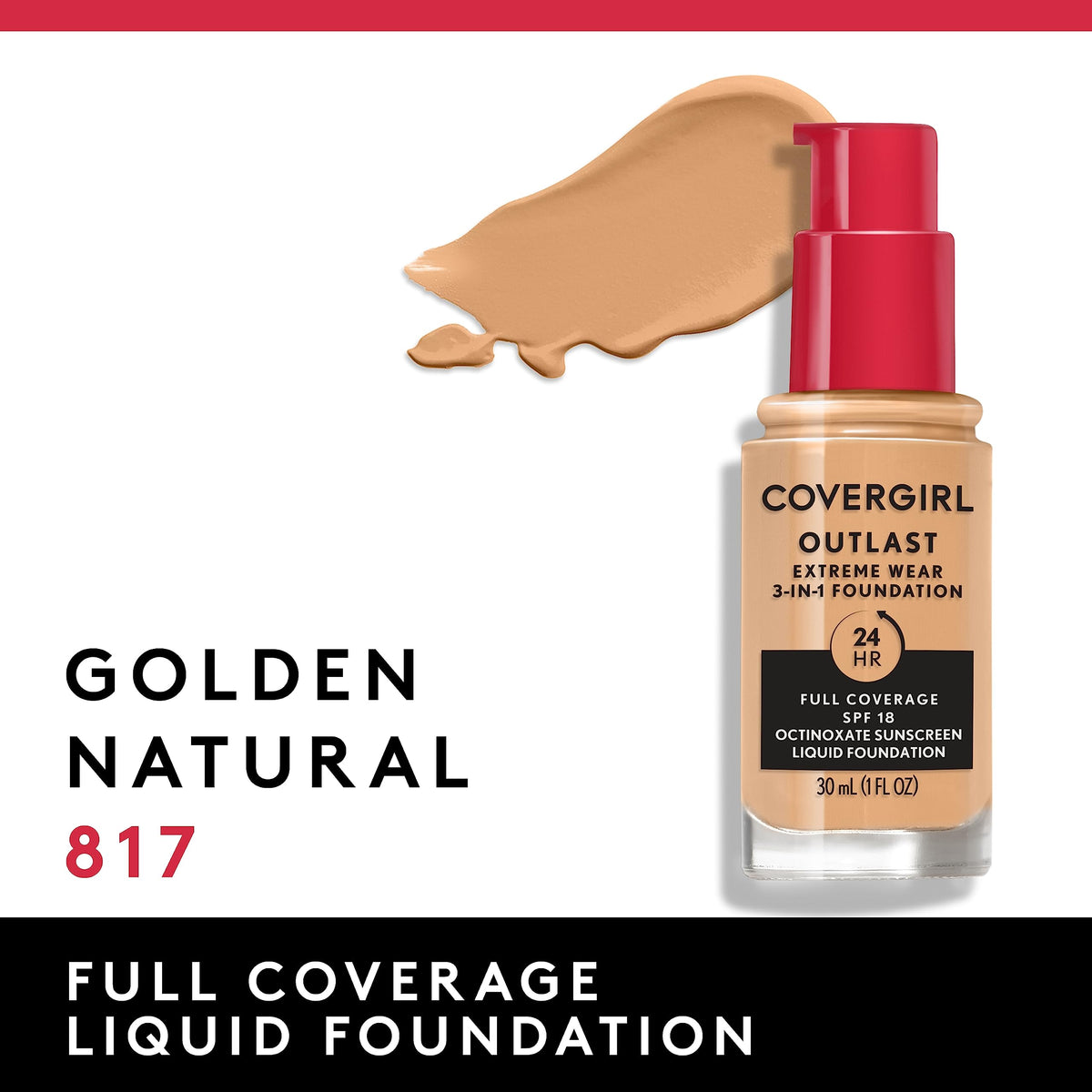 COVERGIRL Outlast Extreme Wear Foundation Golden Natural side view