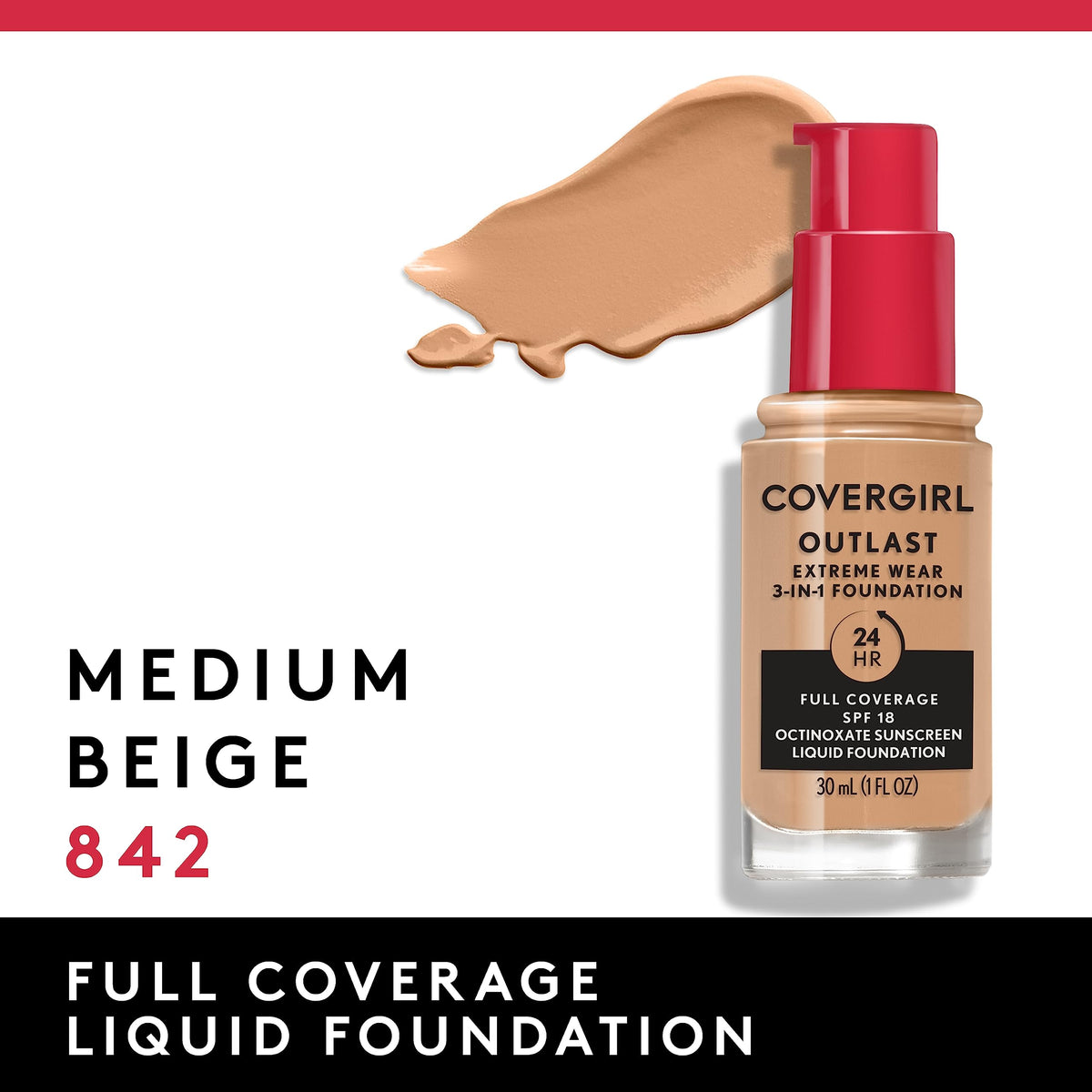 COVERGIRL Outlast Extreme Wear Foundation swatch on skin