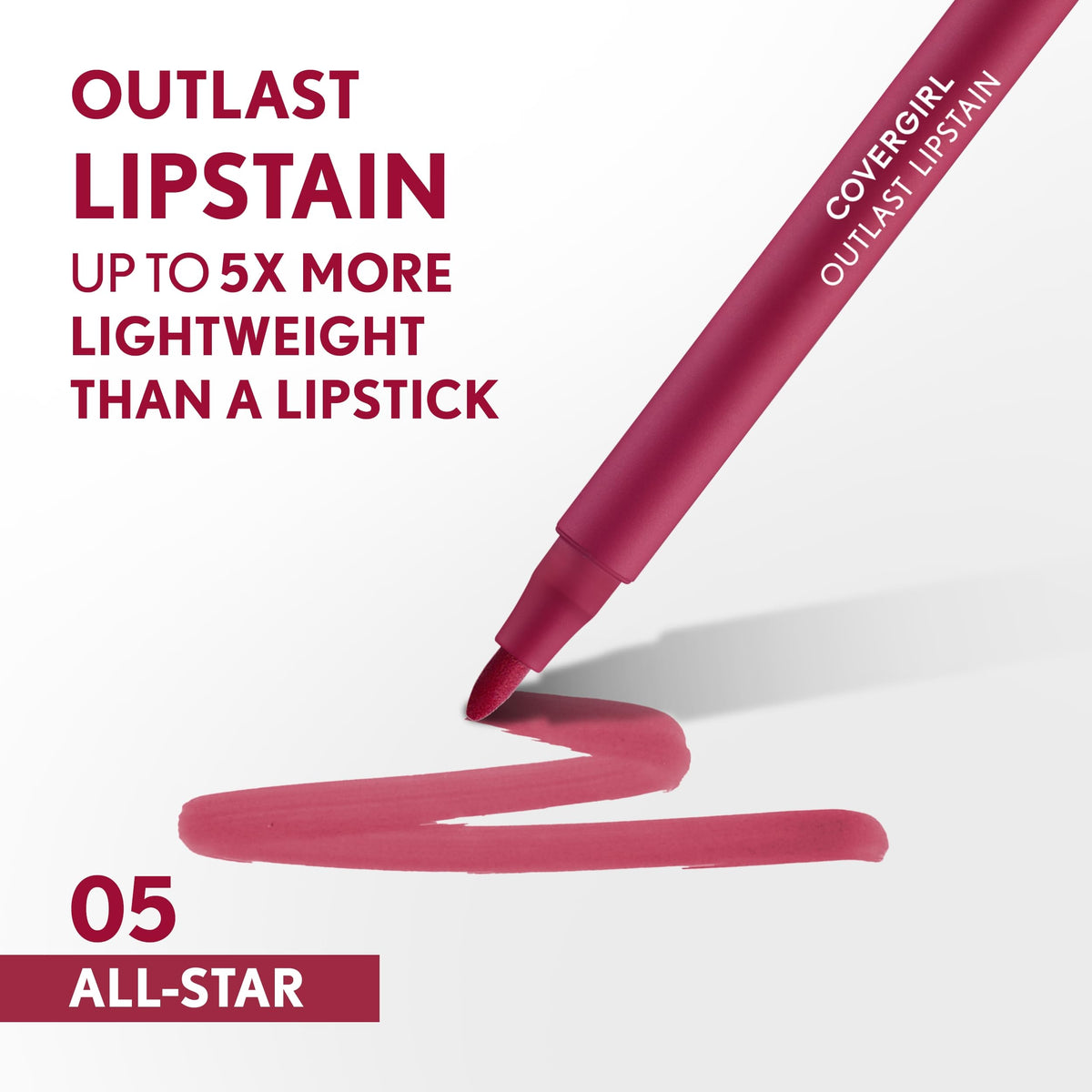 COVERGIRL Outlast Lipstain 05 All-Star packaging
