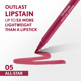 COVERGIRL Outlast Lipstain 05 All-Star packaging