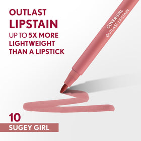 COVERGIRL Outlast Lipstain 10 Sugey Girl pen-like applicator