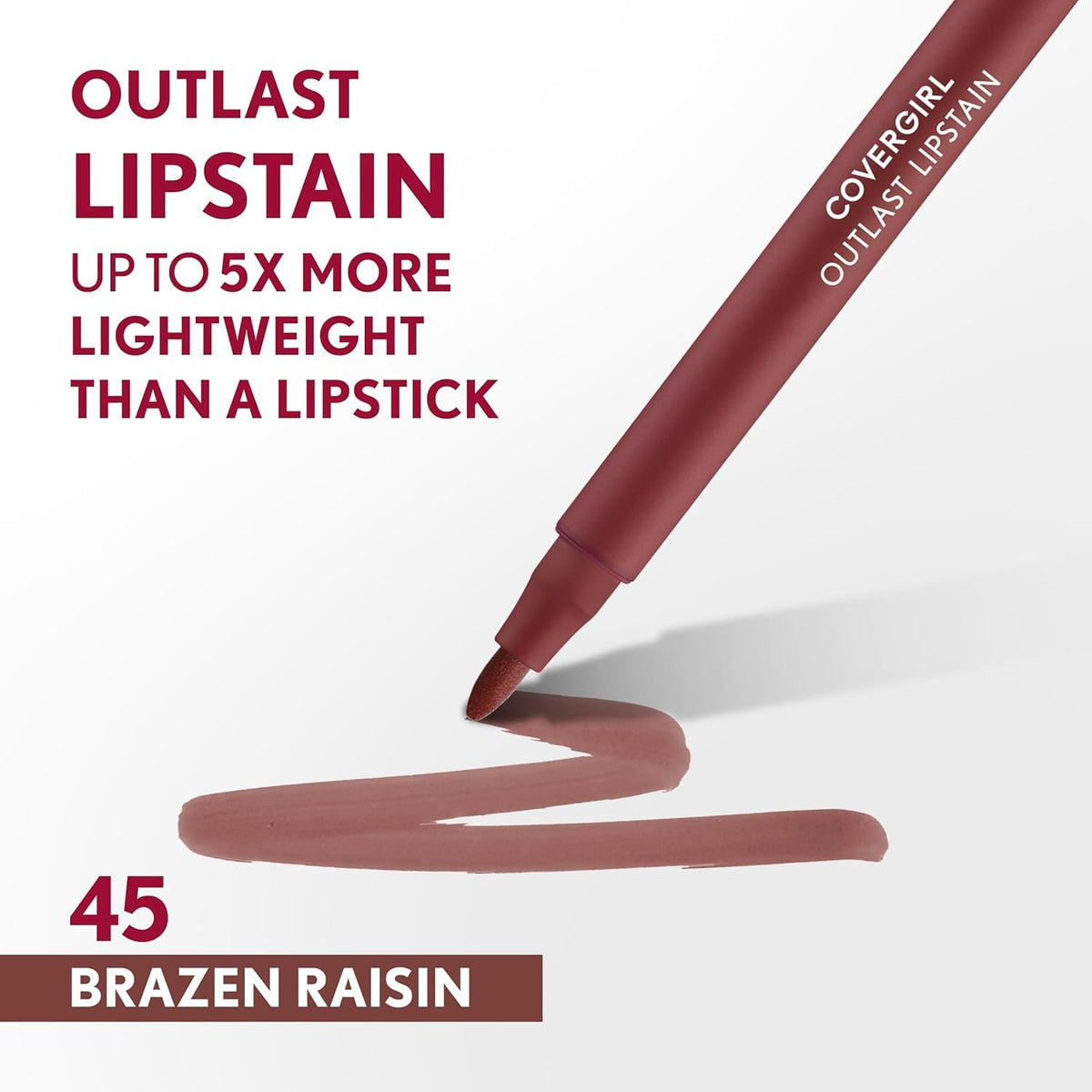 COVERGIRL Outlast Lipstain 45 Brazen Raisin lifestyle scene