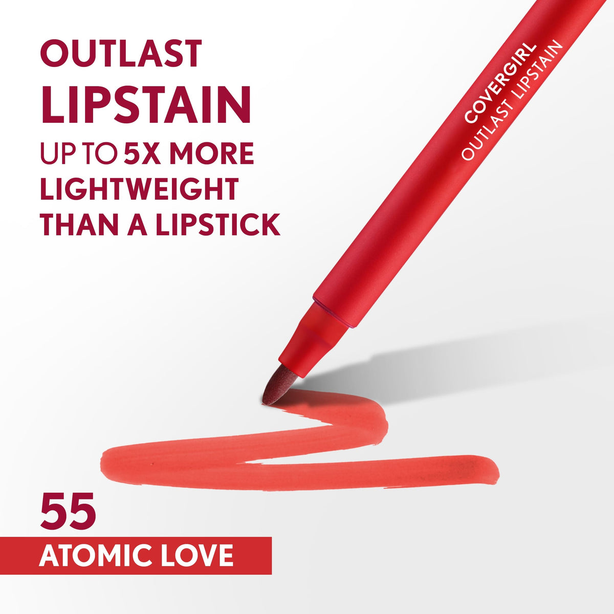 COVERGIRL Outlast Lipstain 55 Atomic Love packaging