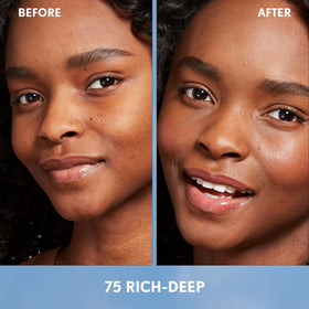 COVERGIRL Simply Ageless Skin Perfector Foundation 75 Rich-Deep texture close-up