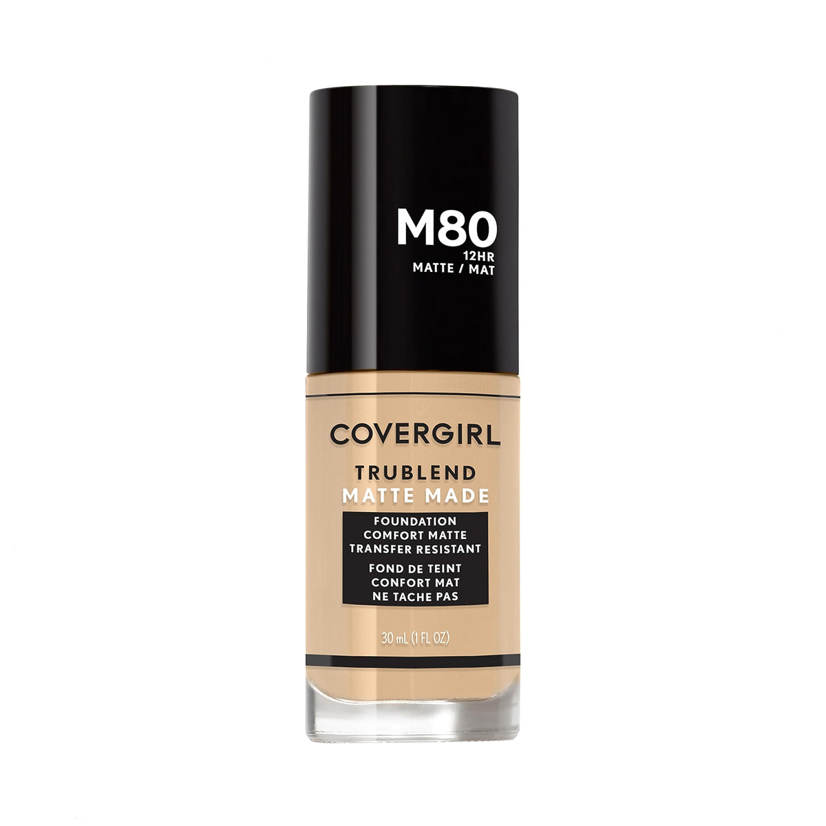 COVERGIRL TruBlend Matte Made Liquid Foundation Caramel Beige front view