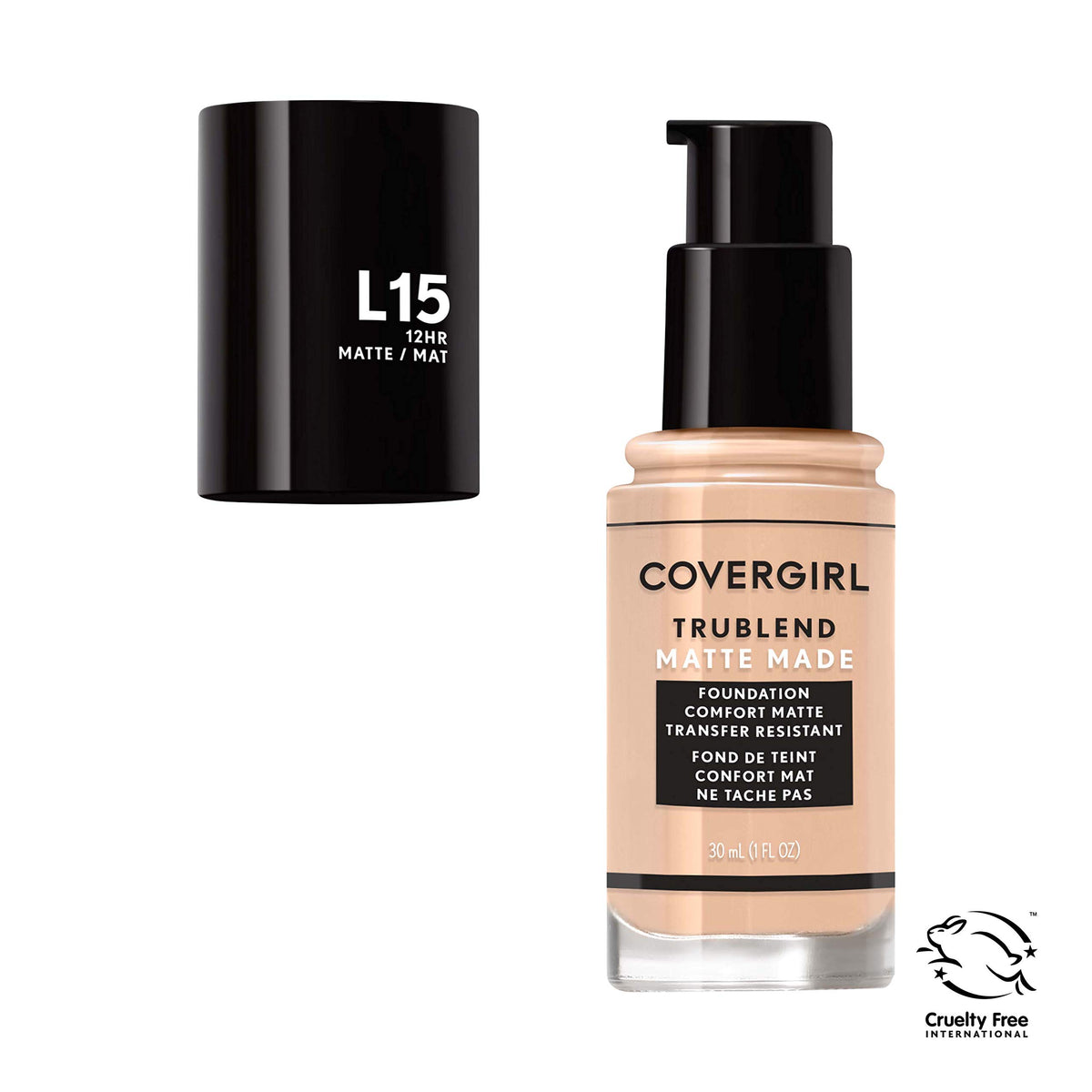 COVERGIRL TruBlend Matte Made Liquid Foundation Porcelain packaging
