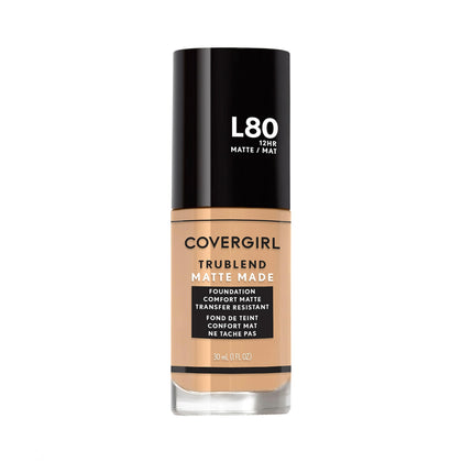 COVERGIRL TruBlend Matte Made Liquid Foundation True Ivory front view