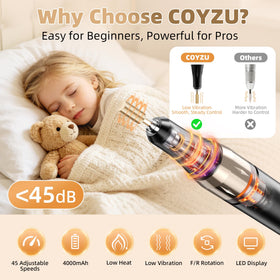COYZU Electric Nail Drill in a compact design for portability