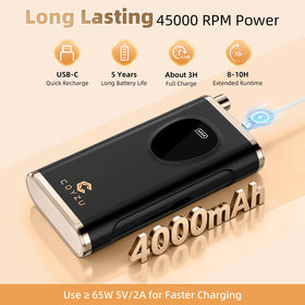 COYZU Electric Nail Drill LED display showing battery level