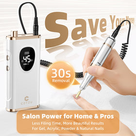 COYZU nail drill cordless design with back clip for portability