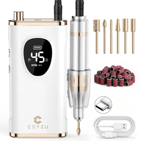 COYZU Professional Electric Nail Drill front view with LED display