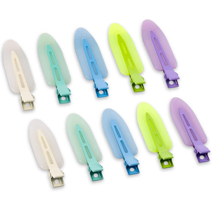 Cptots 10 Pcs Creaseless Hair Clips in jelly colours front view