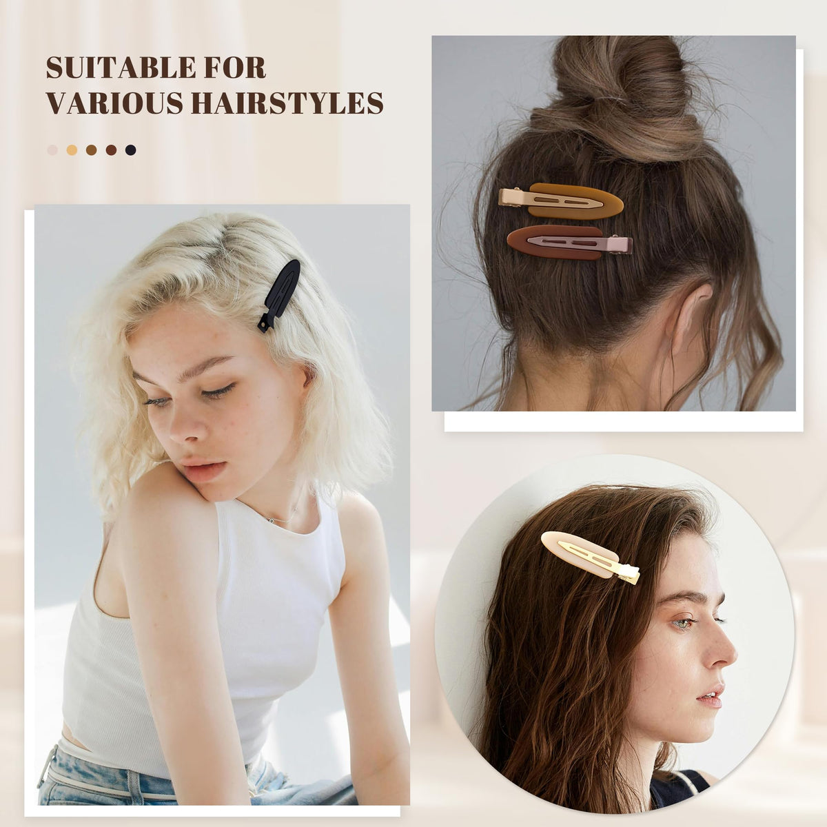 Cptots hair clips in action at a party setting