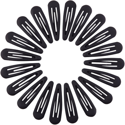 Cptots Small Hair Barrettes 20 PCS black clips front view