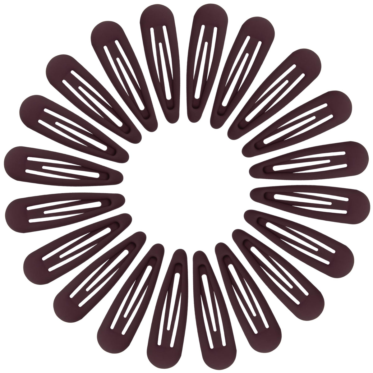Cptots Small Hair Barrettes 20 PCS dark red front view