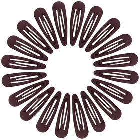 Cptots Small Hair Barrettes 20 PCS dark red front view
