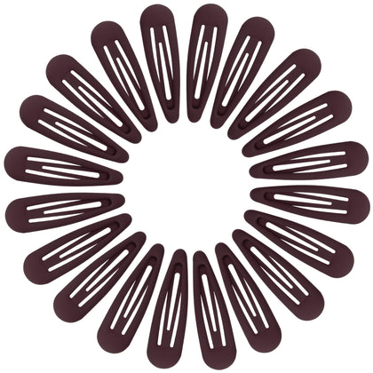 Cptots Small Hair Barrettes 20 PCS dark red front view