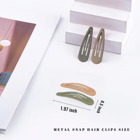 Cptots Small Hair Barrettes close-up of metal snap clip