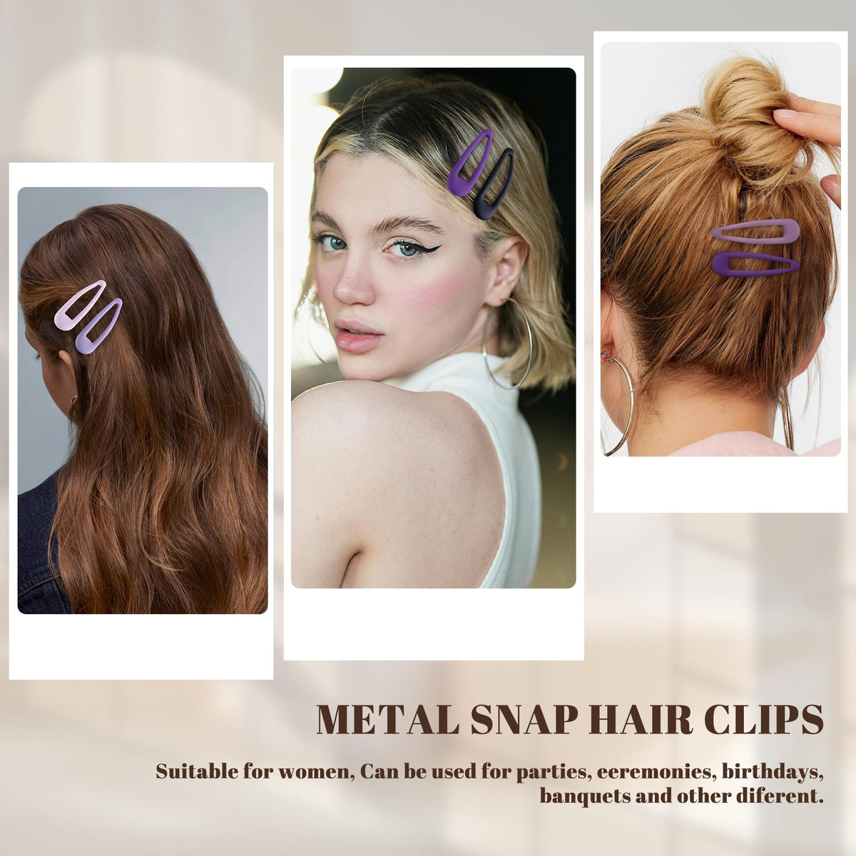 Cptots Small Hair Barrettes in a stylish hairdo