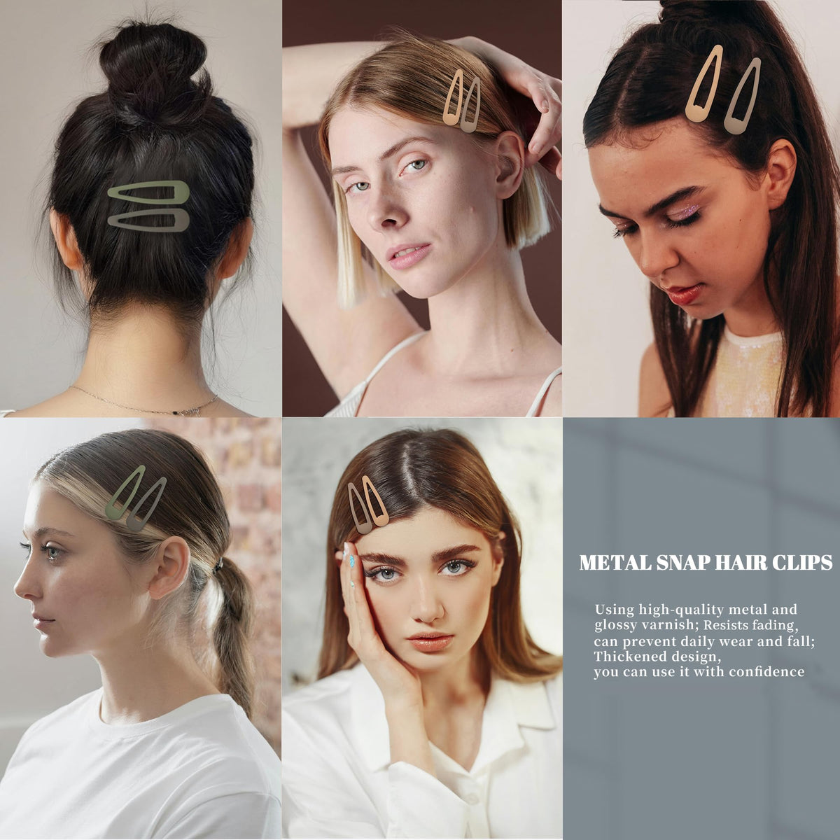 Cptots Small Hair Barrettes in use for a wedding hairstyle