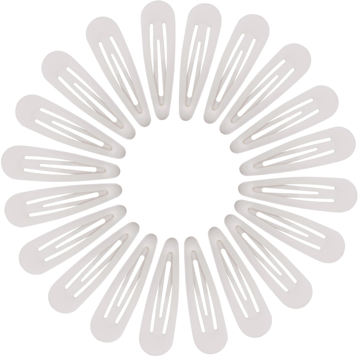 Cptots small hair barrettes matte white pack of 20