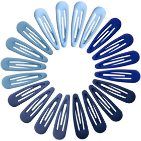 Cptots small hair barrettes pack featuring multiple blue clips