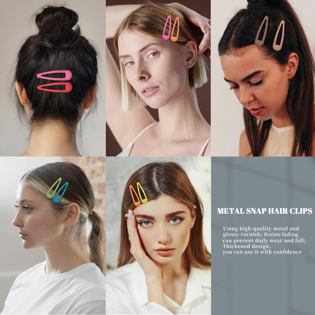 Cptots Small Hair Barrettes showing different colour options