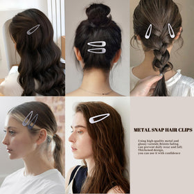 Cptots small hair clips in use with a ponytail hairstyle