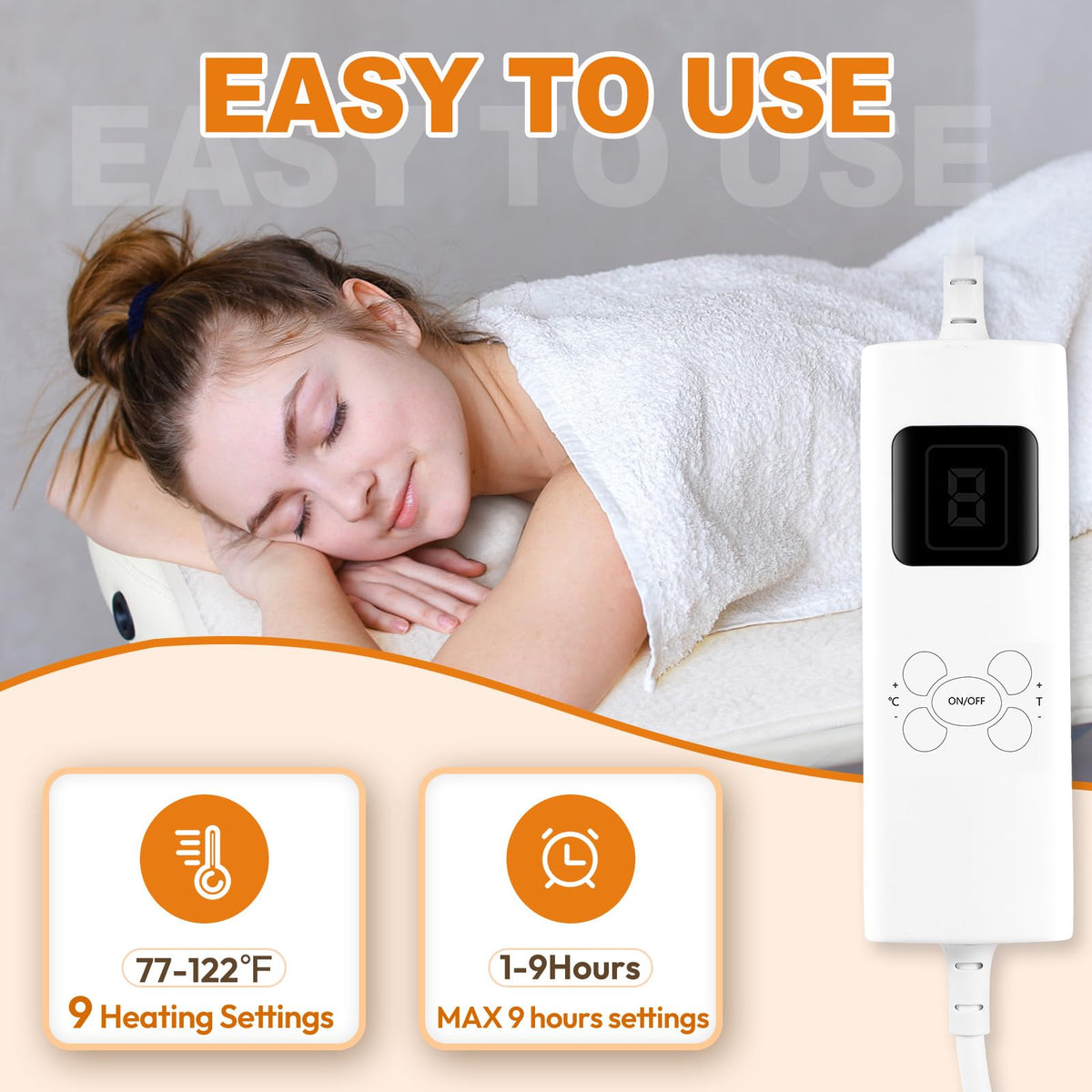 Crablux Heated Massage Table Warmer digital control pad close-up