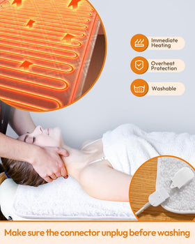 Crablux Heated Massage Table Warmer soft fleece texture