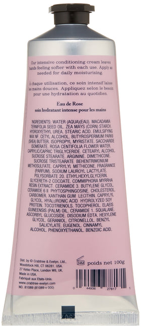 Crabtree & Evelyn Ultra-Moisturising Hand Therapy Rosewater packaging details