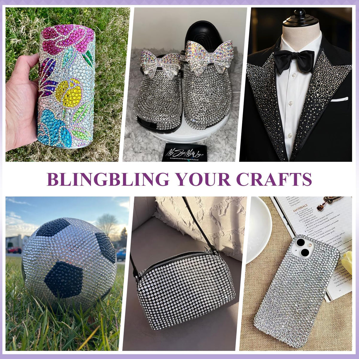 Craft project using BELLEBOOST clear rhinestones
