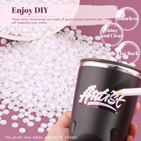 Craft project using BELLEBOOST white resin rhinestones