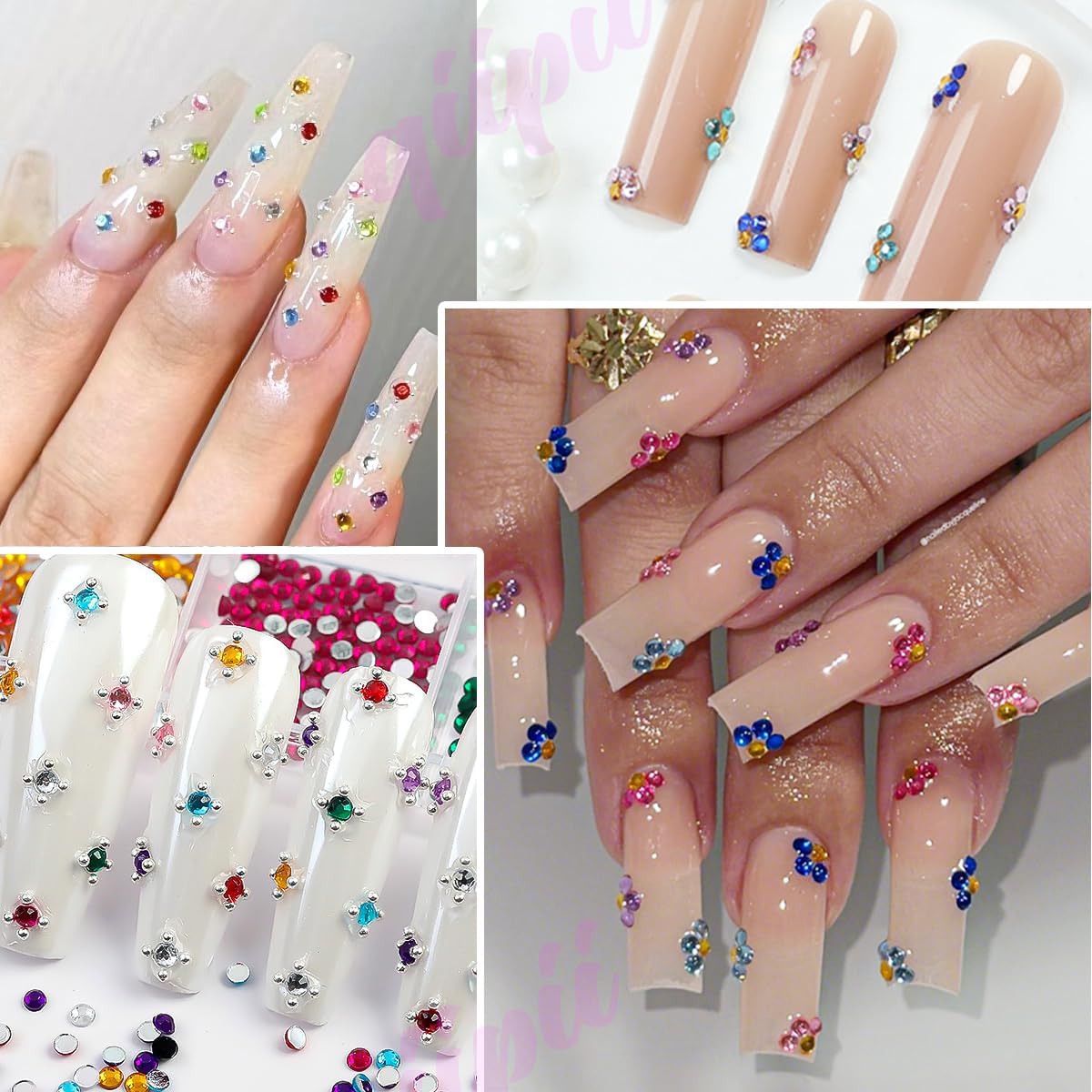 Craft project using qiipii 24 Colour Jelly Resin Rhinestones on a tumbler