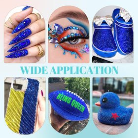 Crafting project with TINKRSTUFF rhinestones applied on a phone case