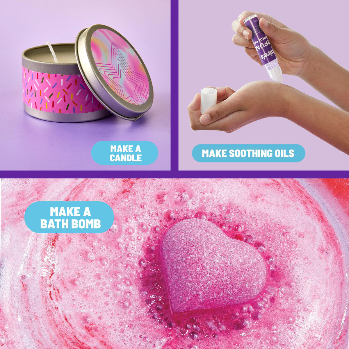 Crafting tools included in Claire's DIY Bath Bomb & Candle Making Set