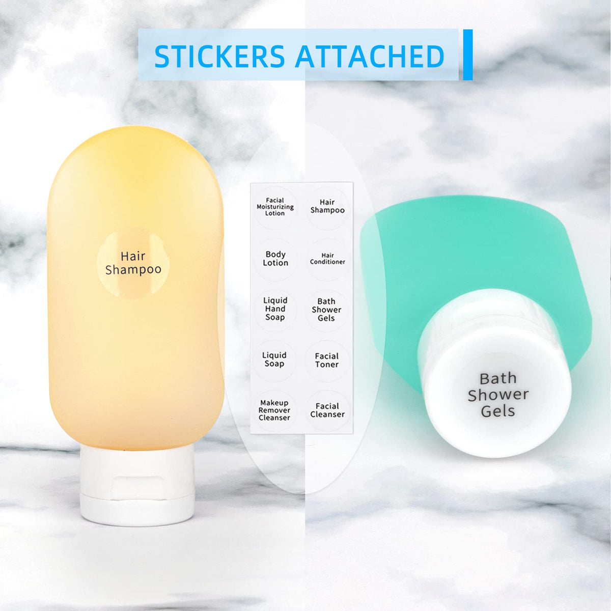 Craftisan travel bottles set showing leak-proof design