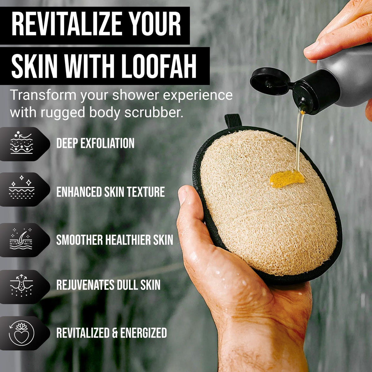 CraftsOfEgypt Loofah Body Scrubber close-up of textured surface