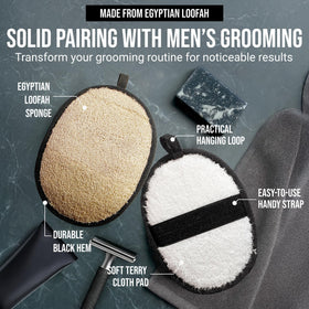 CraftsOfEgypt Loofah Body Scrubber in a shower setting