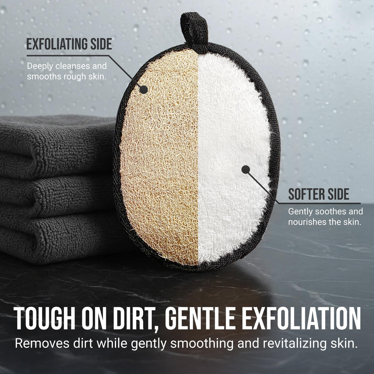CraftsOfEgypt Loofah Body Scrubber packaging display