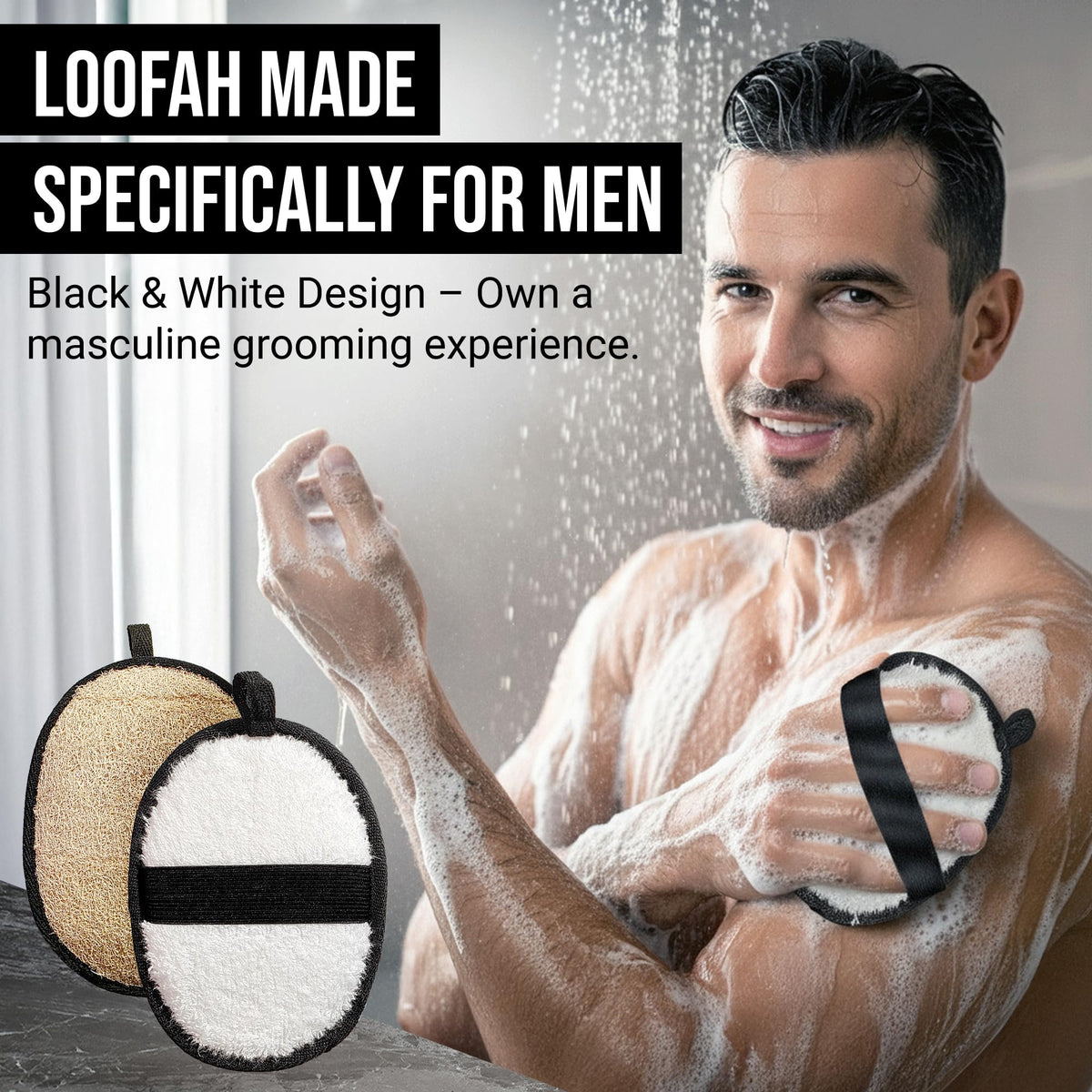 CraftsOfEgypt Loofah Body Scrubber with soap and body wash